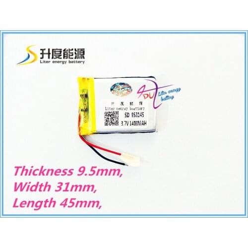 953145 3.7V 1400mAh high-capacity lithium tablet battery battery GPS mobile power batteries