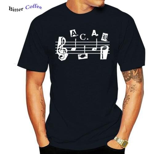 ACAB Song Dark Tones Note Fashion Graphic Men T Shirt New Design Tops Tees Cotton Men T-shirts Unique Muisc Print T Shirt