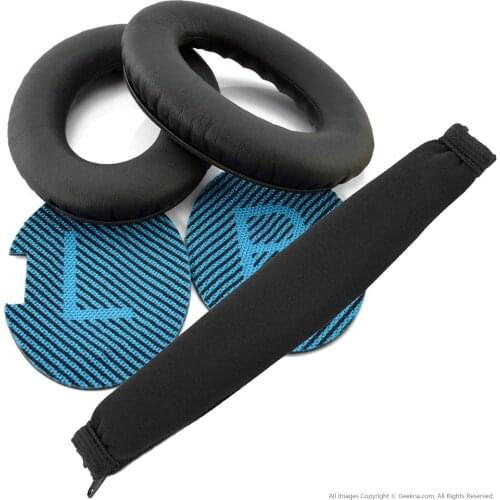 Earpad + Headband Compatible with Bose QuietComfort QC25 QC35, QC35 ii Gaming Headphone Replacement Ear Pad + Headband Cover