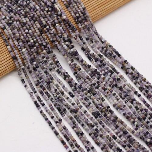 Natural Stone Beads Round Shape Faceted Charoite beads Loose Spacer Beaded For Jewelry Making DIY Bracelet Necklace Accessories