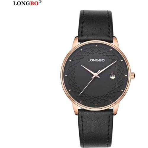 LONGBO Couple Watches Men Luxury Lover Women Wrist Watches Leather Band Relogio Feminino For Gifts