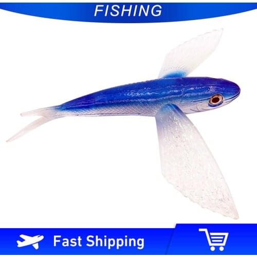 ILure Seawater Fishing Lure 220mm/124g Soft Flying Fish Tuna Mackerel Fishing Lures