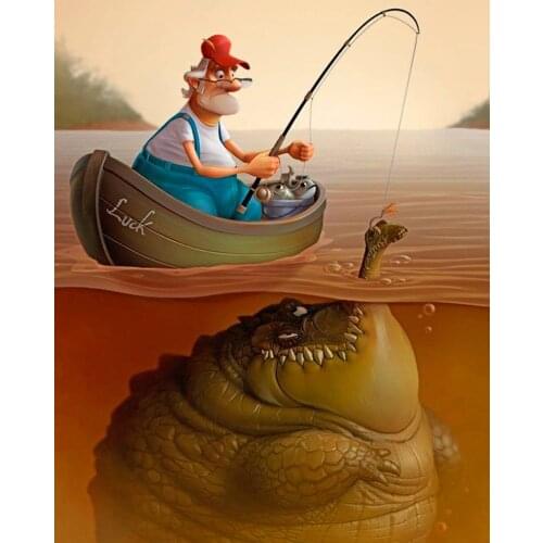 "Hidden Crisis on the Sea" picture DIY digital painting by number painting Christmas birthday unique gift