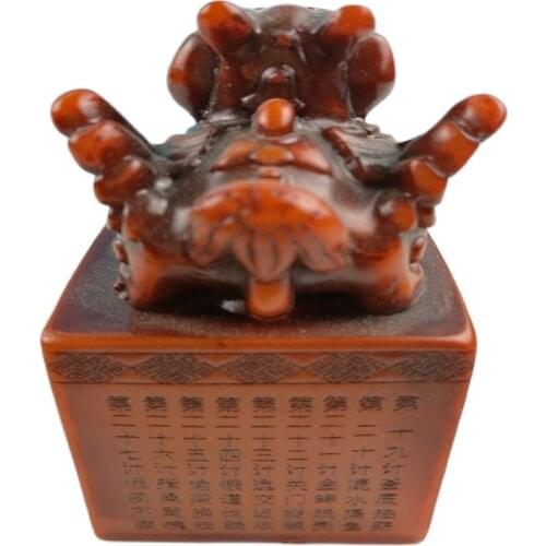 Chinese shoushan stone Handmade beast Seal Statues thirty six stratagems