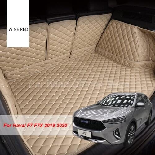 Leather Material Car Trunk Mats For For Haval F7 F7X 2019 2020 Cargo Liner Accessories