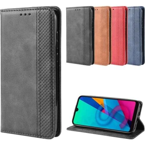 Leather phone case for Huawei Y5 2018 / Y5 2019 / Honor 8S 8 S / Honor 8A 8 A Cover Flip card wallet with stand Retro Coque