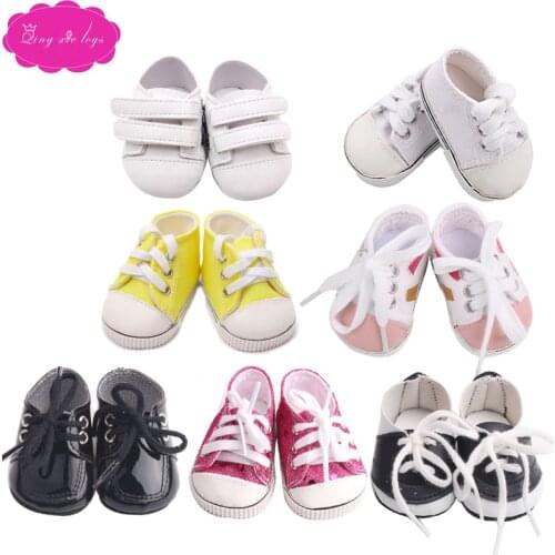 Doll fashion gym shoes sneakers leather shoes many style fit 43 cm baby dolls and 18 inch Girl dolls shoe accessories g15