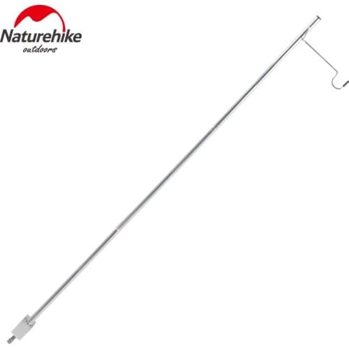 Naturehike Lightweight Folding Lamp Pole Camping Folding Lights Poles Ultralight Aluminum Alloy 3-section Lamp Bracket Pole