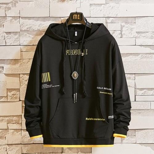 EL BARCO Funny Print Men Hooded Sweatshirt Autumn Cotton Hip Hop Streetwear Male Hoodies Coats White Black Harajuku Tops Shirt