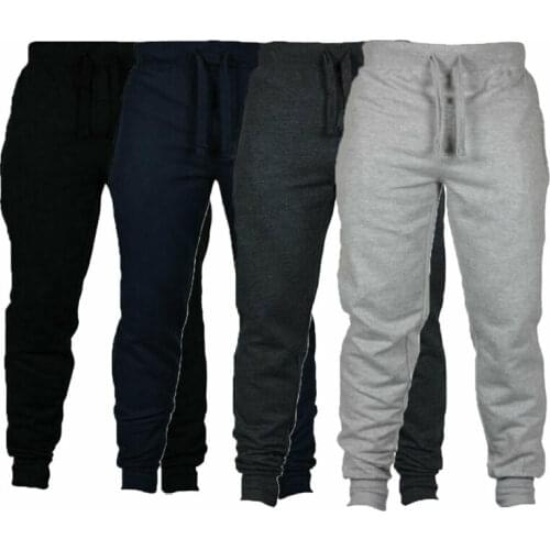 Men Sport Pants Long Trousers Tracksuit Fitness Workout Joggers Gym Sweatpants Breathable Solid Male Running Pants