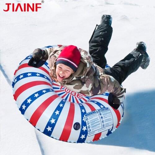 Inflatable Ski With Handle Circle Ski Toy Ring Thickened Pvc Large Size Skiing Equipment Accessories Outdoor Games Water Grass