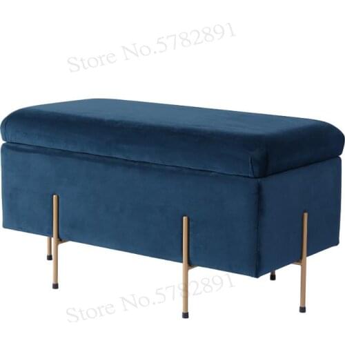 Foot Sofa Light Luxury Storage Bench Bed End Stool Net Red Shoe Change Stool Clothing Store Stool Nordic Home Storage Stool