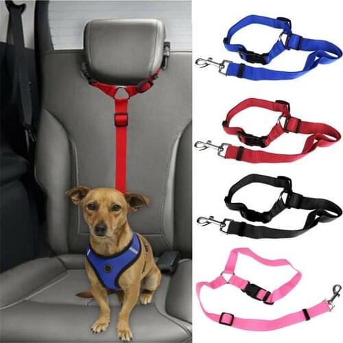 Adjustable Pet Dog Seat Belt Universal Cat Dog Car Seat Belt Harness Leash Puppy Seat-belt Travel Clip Strap Leads Pet Products