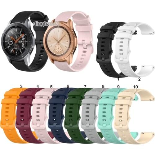 Colorful Soft Silicone Watch Strap Band For Samsung Galaxy Watch 42mm 46mm Replacement band for Galaxy Watch3 41mm 45mm strap