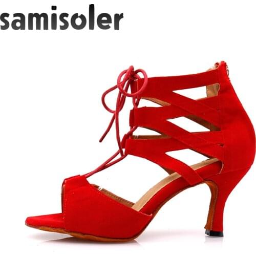 Samisoler Glitter Cut-Outs shoes woman latin dance shoes tango jazz dance shoes salsa Ballroom Fashion shoes dance 5CM-10CM