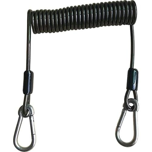 Retractable Tool Lanyard Fishing Coiled Lanyard Heavy Duty Safety Rope Wire Rope for Kayak Paddles Sea Fishing