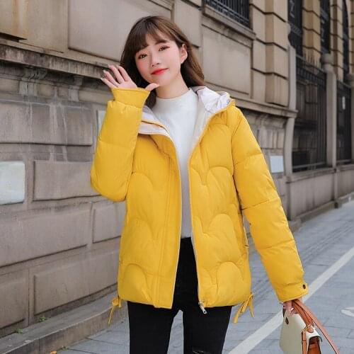 YYCZF New 2021 Women Short Jacket Winter Thick Stand Collar Cotton Padded Coats Female Loose Parkas Ladies Casual Jacket