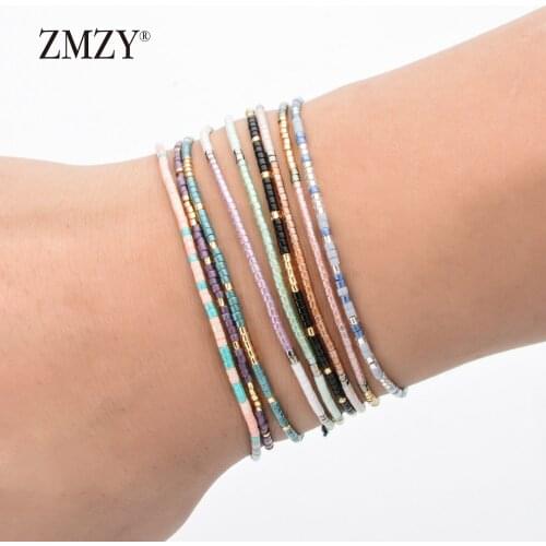 ZMZY Boho Style Miyuki Delica Seed Beads Bracelets for Women Friendship Bracelet Jewelry Colorful Charm Bracelet Femme Handmade