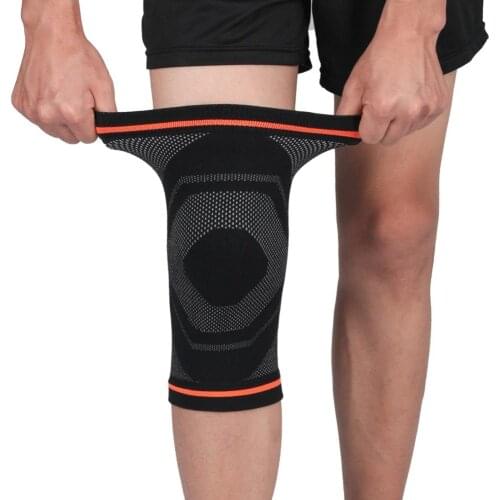 1pc Knee Pad Thermal Knit Compression Leg Support Protector Knee Sleeve For Running Jogging Hiking Football Basketball