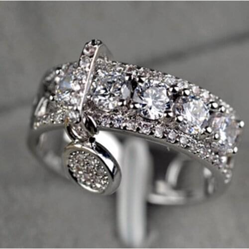 10pcs/lot rings luxury designer jewelry women rings zircon ring with crystal ring model no. NE1065