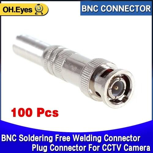 AHCVBIVN 10Pcs CCTV RG-59 Male BNC Connector To Coaxial Cable BNC Connector For AHD CVI TVI Camera