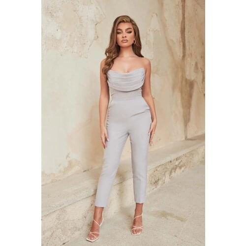 2021 Fashion Women Sexy Sleeveless Elegant Party Jumpsuit