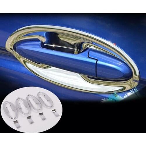 ABS Chrome For HONDA FIT JAZZ 2014 2015 2016 2017 2018 Accessories Car Door protector handle Bowl Cover Trim car styling 8pcs