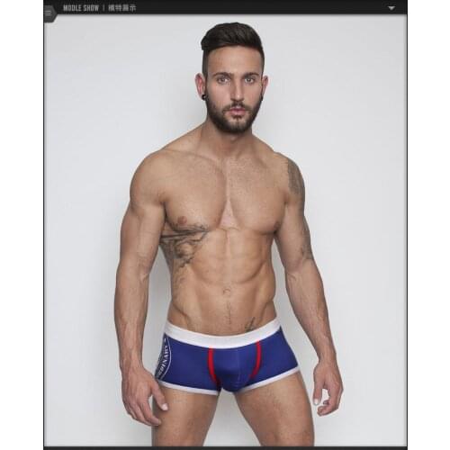 Brand australia Pink hero boxers men solid underwear Pure cotton printed packets of muscle boxers for men