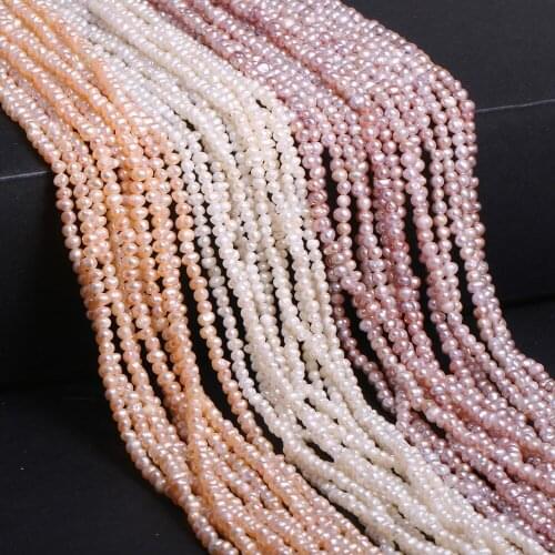 Natural Pearl Loose Beads Potato Shape Freshwater Pearl Beading Charms For Jewelry Making Necklace Bracelet Gift DIY 2-3mm