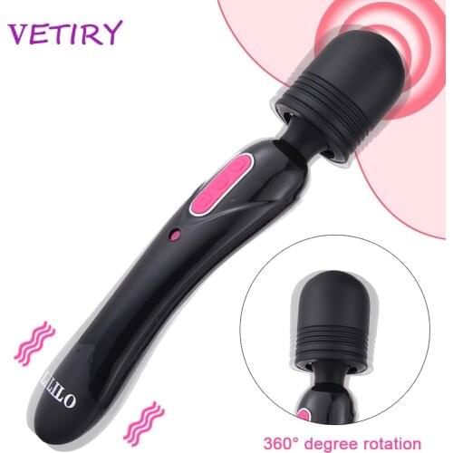 Dual Motors Vibrators Magic Wand G-spot Rod Vagina Clit Stimulator Massager Sex Toys for Women Adult Products USB Recharge