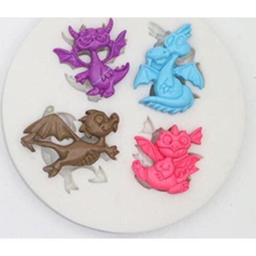 Cartoon Dinosaur Cake Mold Fondant Mold Silicone Mould Cake Decorating Tools DIY Cake Baking Tools