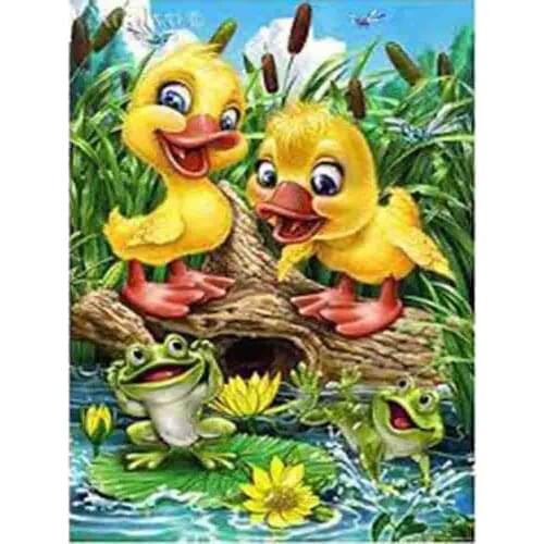 Hot 5D DIY diamond embroidery little yellow duck diamond painting full square round cross stitch diamond mosaic decoration gift