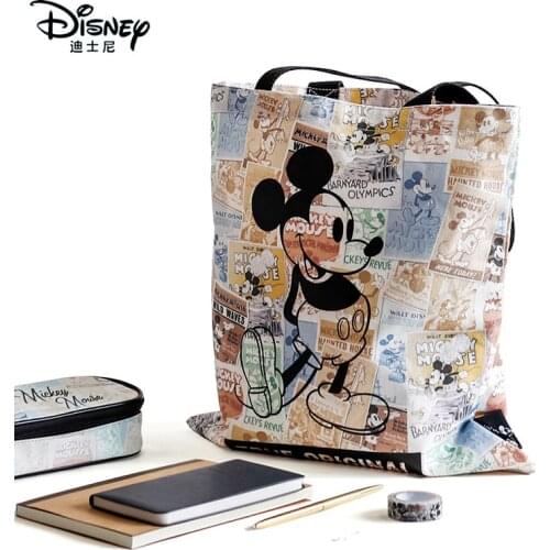 Mickey mouse bag female bag cartoon cute one shoulder canvas bag canvas bag