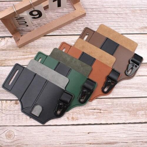 PU Leather Tactical Multifunction Belt Tool EDC Tool Storage Bag Belt Pouches Hot sale