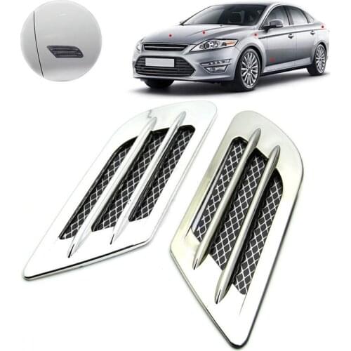 JX-LCLYL 2pcs Car Side Air Flow Vent Fender Cover Intake Grille Duct Decoration Sticker