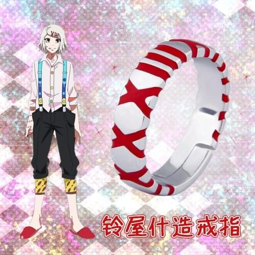 Anime Tokyo Ghoul JUZO SUZUYA REI Boy Ring 925 Sterling Silver Finger Rings Cosplay Props Adjustable