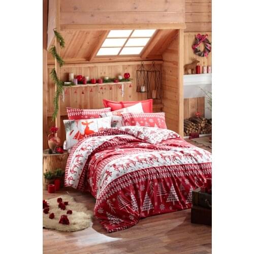 Bedding Set %100 Cotton With Pillowcase Duvet Cover Sets Linen Sheet Red Double Queen Size Quilt Covers Bedclothes Modern Cute
