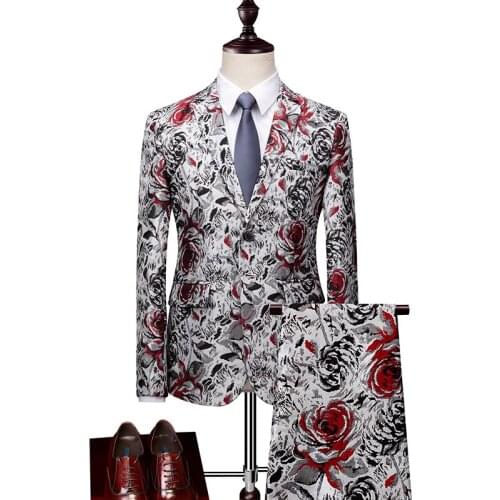 Jackets+Pants) Men Dress Suits British 2Pcs Men Wedding Suit Autumn Mens Business Formal Plaid Suit Men Luxury Slim Dress S-6XL