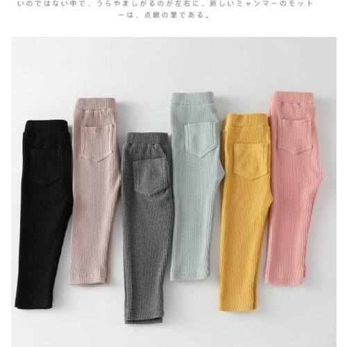 Baby Girls Boys Leggings Pants Spring Autumn Kids Girl Pants Fashion High Waist Long Trousers Childrens Toddler Jirl Clothes