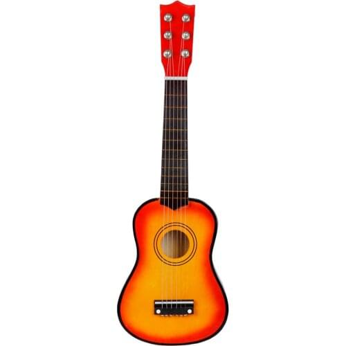 Finest Solid Wood 21inch 6 String Acoustic Guitar Musical Instrument for Kids Beginners Students Christmas Birthday Gift