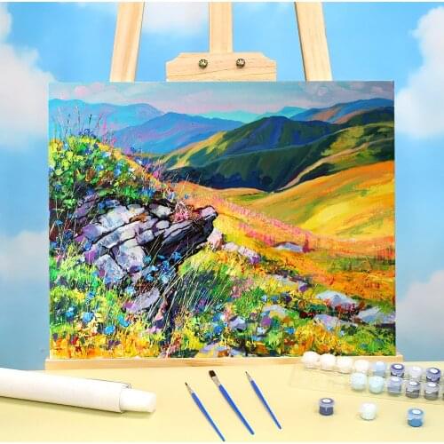 Landscape Summer DIY Painting By Numbers Kit Acrylic Paints 50*70 Boards By Numbers New Design Crafts For Handiwork