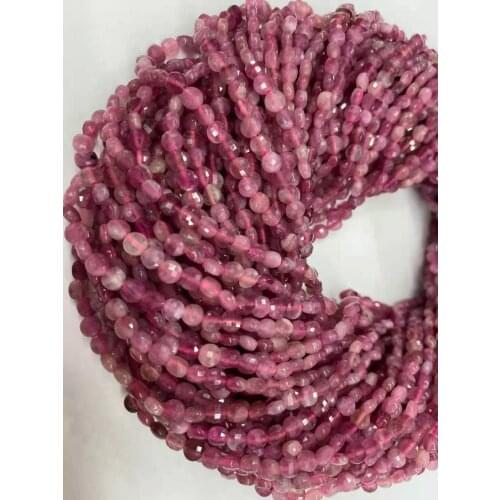 Natural fine pink tourmaline double turtle cut surface length of 38cm