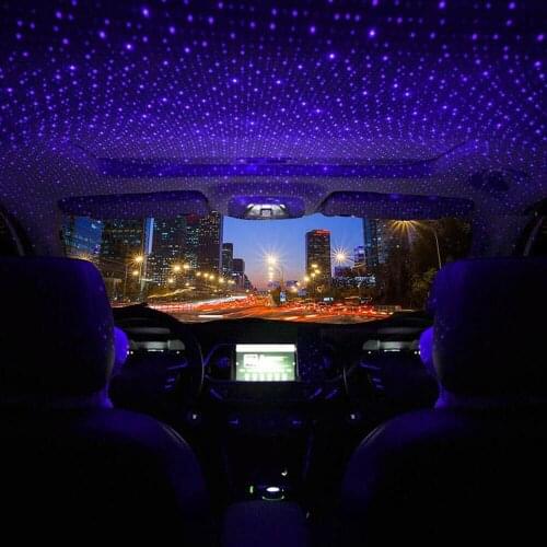 New Car Roof Star Night Lights Interior decorative Light USB LED Laser projector With Clouds Starry sky Lighting effects
