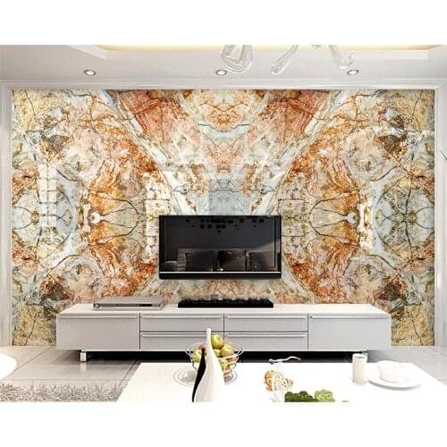 Papel de parede Custom photo wallpaper new Hongfu Qitian natural marble pattern mural wall background papel de parede wallpaper