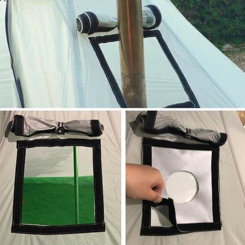 Tent Stove Jack Fire Resistant Pipe Vent Accessory Fireproof Anti-scald Protection Ring For Hot Chimney Tunnels Camping 23x20cm