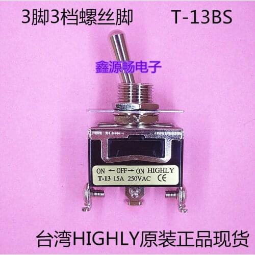 Original New 100% button switch single-way shaking head switch 3gear 15A button switch T-13BS