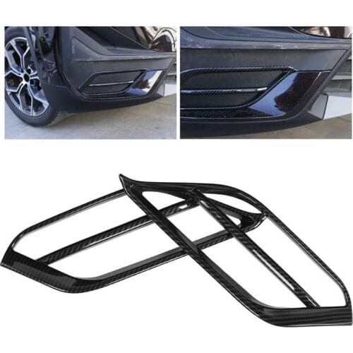 2pcs Front Fog Light Trim Frame Bumper Side Carbon Fiber Style Decoration Fit for BMW X1 2020