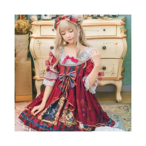 Sweet Lolita Princess Dress Girls Gothic Lolita Dress Halloween Cosplay Party Lolita Clothes Summer Chiffon Costume For Women