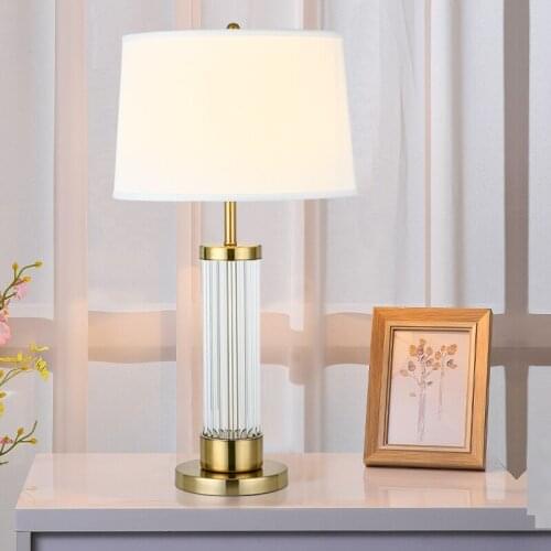 SAROK LED Table Lamp Luxury Modern Desk Light Iron Clear Glass Bedside Decorative for Home Dining Room Bedroom Office