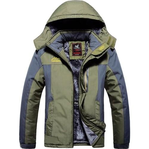 Good Quality Men Jacket For Father Fleece Military Hiking Jackets Warm Enough Winter Army Coat Outwear Parka Windbreaker